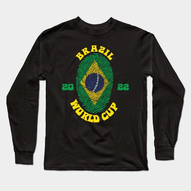 Brazil World Cup 2022 Long Sleeve T-Shirt by Lotemalole